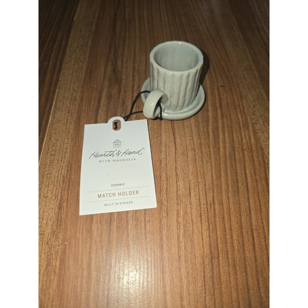 Hearth & Hand with Magnolia - Textured Ceramic Match Holder/ Toothpick Holder